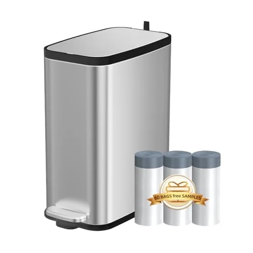KDBK 1.6-Gallon Slim Step Trash Can
